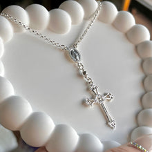 Load image into Gallery viewer, Rosary Style Necklace .925