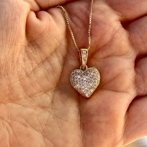 Encrusted Heart Necklace