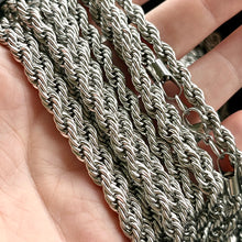 Load image into Gallery viewer, 5mm Stainless Steel Rope Chain
