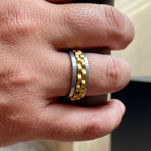 Load image into Gallery viewer, 2 Tone Stainless Steel Fidget Ring