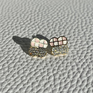 Checkered Clover Studs