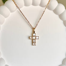 Load image into Gallery viewer, CZ Cross Necklace