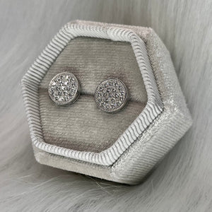 Round Micro Pave Studs .925