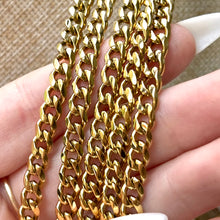 Load image into Gallery viewer, 5mm Gold Plated Stainless Steel Miami Cuban Chain