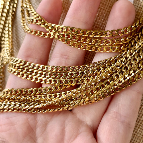3.5mm Gold Plated Miami Cuban Chain