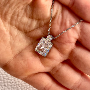 Rectangle CZ Necklace