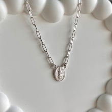 Load image into Gallery viewer, Staple Chain Virgin Mary Necklace .925