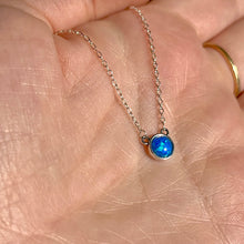 Load image into Gallery viewer, Round Blue Opal Necklace .925