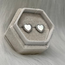 Load image into Gallery viewer, Heart Pavé Studs .925