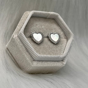 Heart Pavé Studs .925