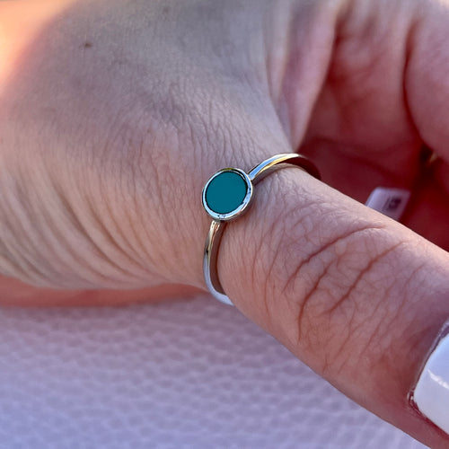 Round Turquoise Ring