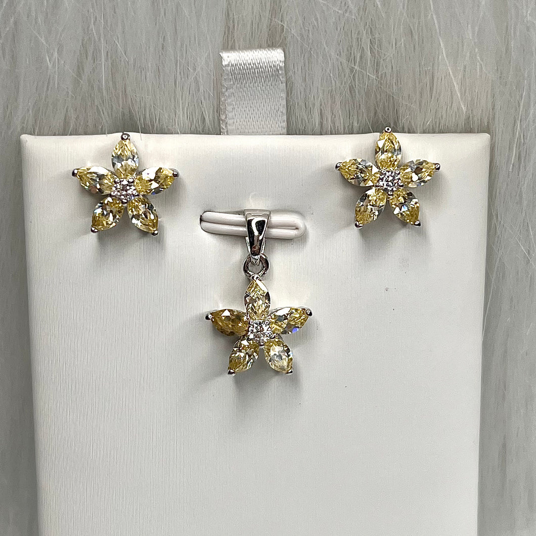 Yellow Floral Set .925