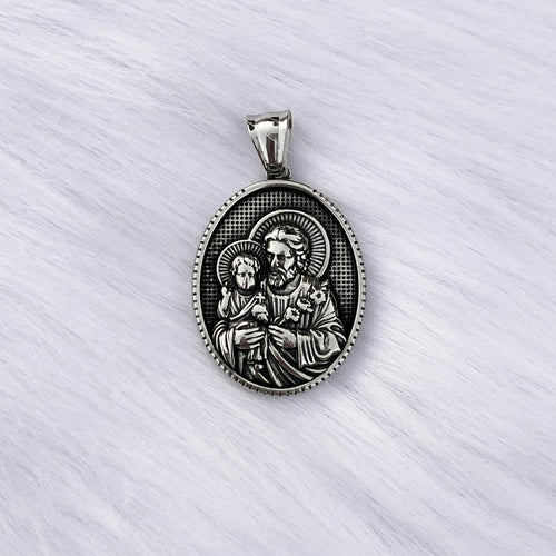 Saint Joseph and Jesus Pendant