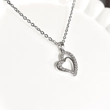 Load image into Gallery viewer, Double Heart CZ Necklace