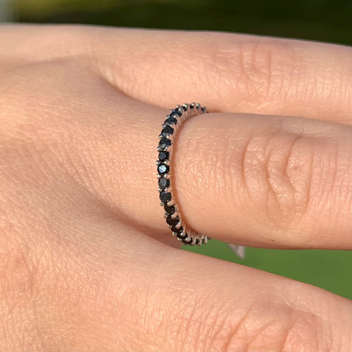 Stackable Black CZ Ring