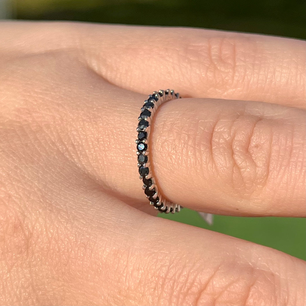 Stackable Black CZ Ring