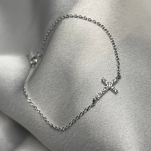 Load image into Gallery viewer, Dainty Cross Bracelet .925