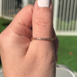 Rose Gold Round CZ Ring