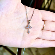 Load image into Gallery viewer, CZ Cross Necklace