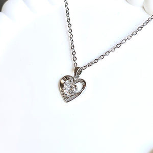 Dazzling CZ heart Necklace