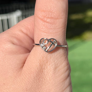 Heart Cross Ring