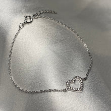 Load image into Gallery viewer, Hollow Heart Bracelet .925