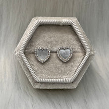 Load image into Gallery viewer, Heart Pavé Studs .925