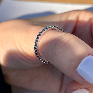 Sapphire CZ Stackable Ring .925