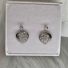 Load image into Gallery viewer, Dangly Heart Studs .925