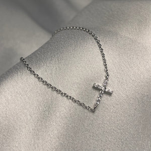 Dainty Cross Bracelet .925