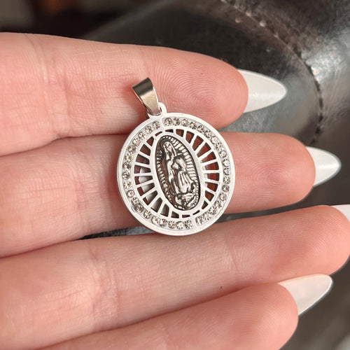 Round Virgencita Pendant