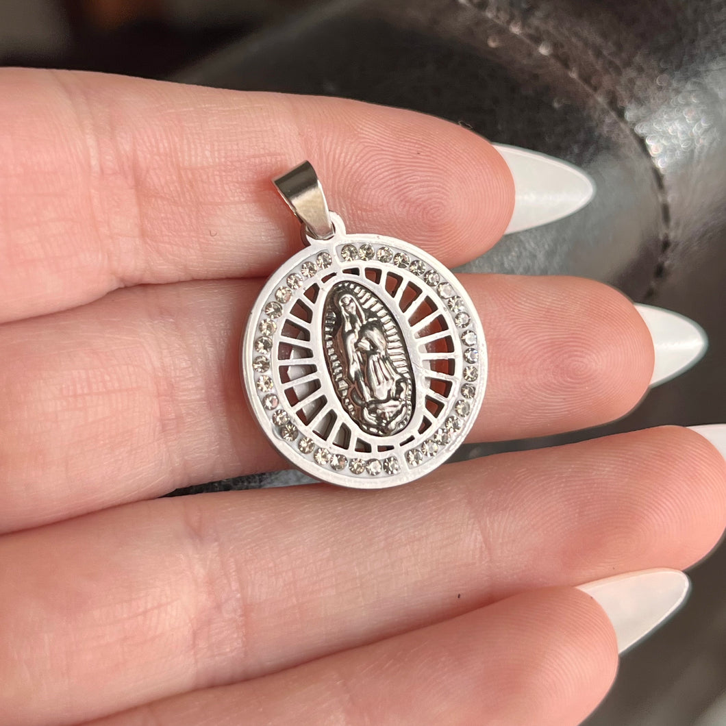 Round Virgencita Pendant