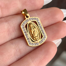 Load image into Gallery viewer, Soft Rectangle Virgencita Pendant
