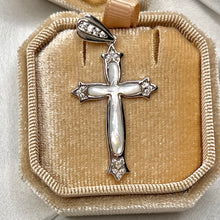 Load image into Gallery viewer, Mother of Pearl Cross Pendant.925
