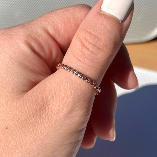 Rose Gold Round CZ Ring