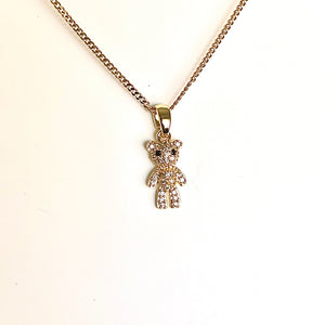 CZ Bear Necklace
