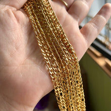 Load image into Gallery viewer, 4mm Gold Plated Stainless Steel Figaro Chain