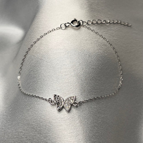 Dainty Butterfly Bracelet.925