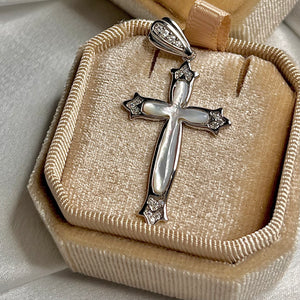 Mother of Pearl Cross Pendant.925
