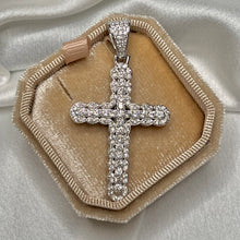 Load image into Gallery viewer, Hip Hop CZ Cross Pendant .925