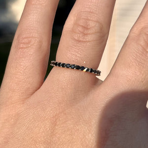 Stackable Black CZ Ring