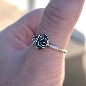 Cross and Rose Ring