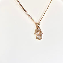 Load image into Gallery viewer, CZ Hamsa Necklace