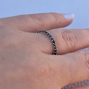 Stackable Black CZ Ring