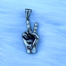 Load image into Gallery viewer, Peace Out Hand Pendant