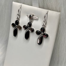 Load image into Gallery viewer, Cross Earrings and Pendant Set .925