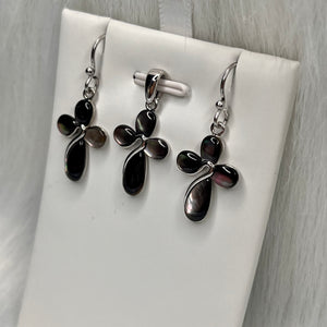 Cross Earrings and Pendant Set .925