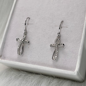 Dangle Cross Earrings .925