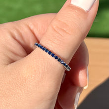 Load image into Gallery viewer, Sapphire CZ Stackable Ring .925