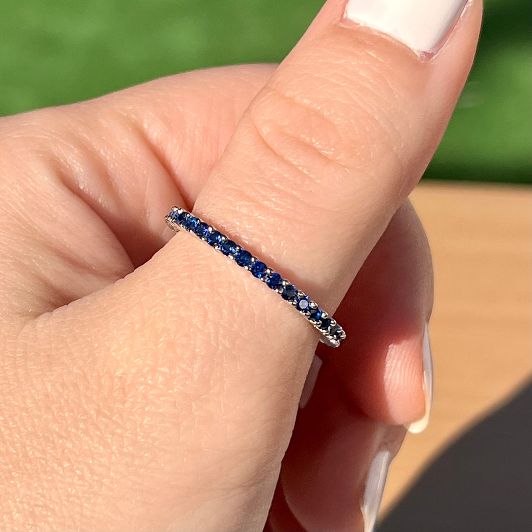 Sapphire CZ Stackable Ring .925